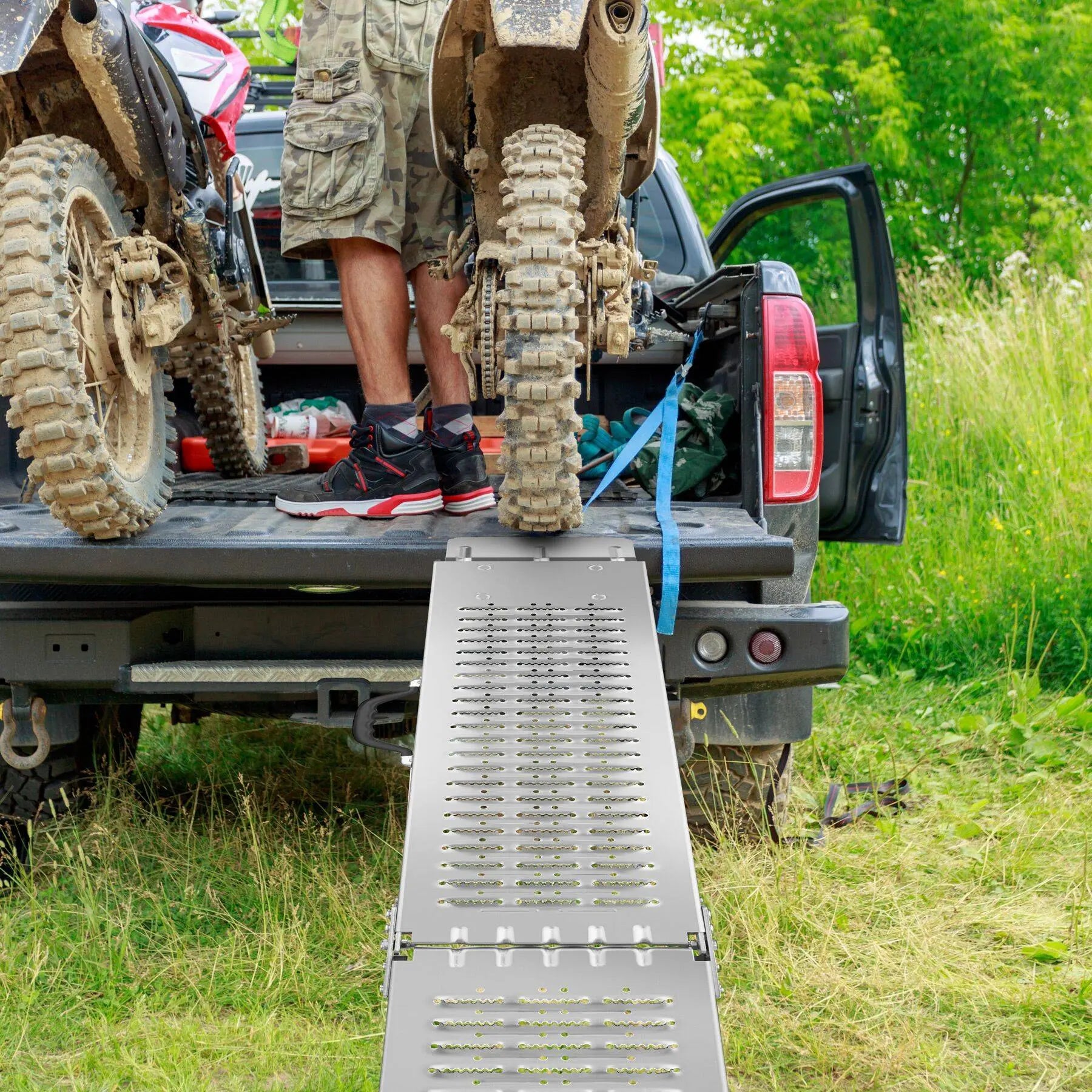 Rampes de Chargement Pliantes - Acier Galvanisé, Capacité Élevée