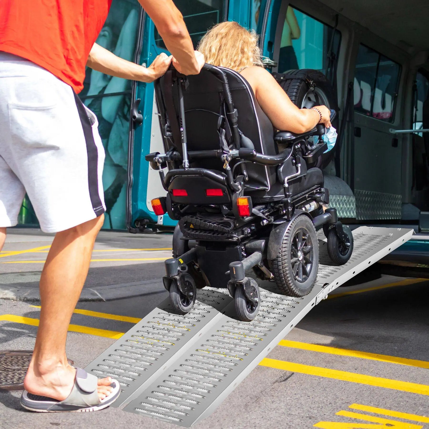 Rampes de Chargement Pliantes - Acier Galvanisé, Capacité Élevée