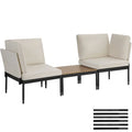Ensemble de salon de jardin modulable 5-en-1 en aluminium - Anthracite/Gris