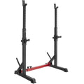 Support de squat multifonction réglable avec rangement poids - Noir