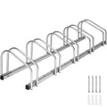Support mural ou sol pour 5 vélos en acier - Argent