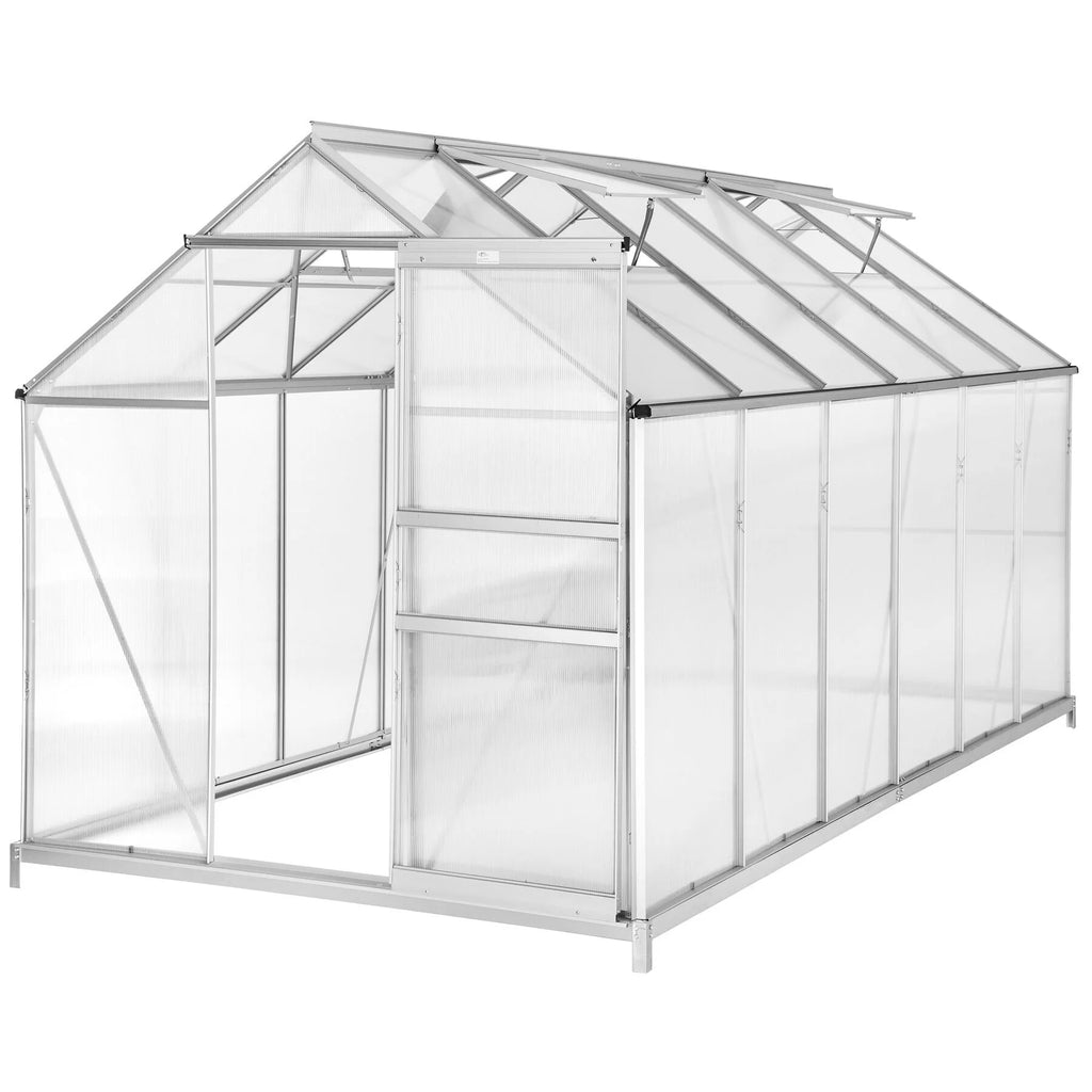 Serre de Jardin Aluminium - Fondation Intégrée et Fenêtres de Toit