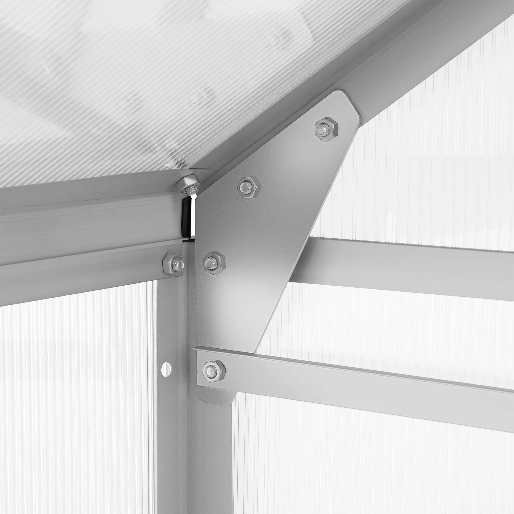 Serre de Jardin Aluminium Professionnelle avec Parois Isolantes et Fenêtres