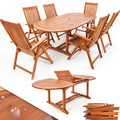 Ensemble Jardin Bois FSC 6 Places - Table + Assises