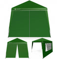 Tonnelle 3x3m Verte avec 4 Côtés Fermés - Abri Jardin