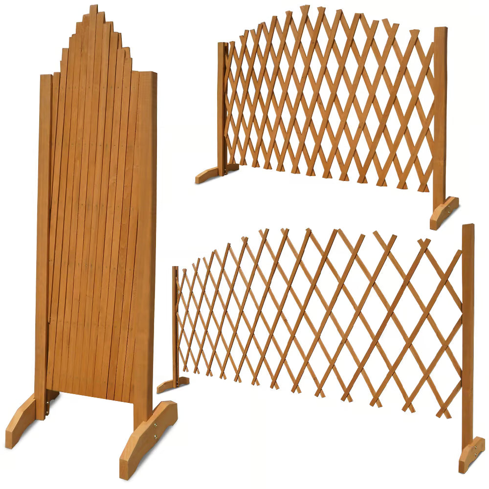 Treillage Bois 200x107cm - Support Grimpantes & Brise-Vue