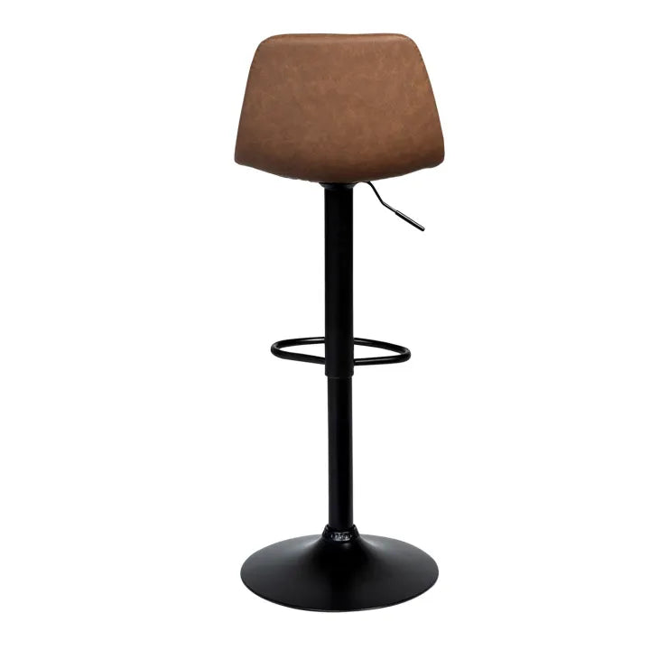 Lot de 2 Tabourets de Bar Marron Vintage Réglables