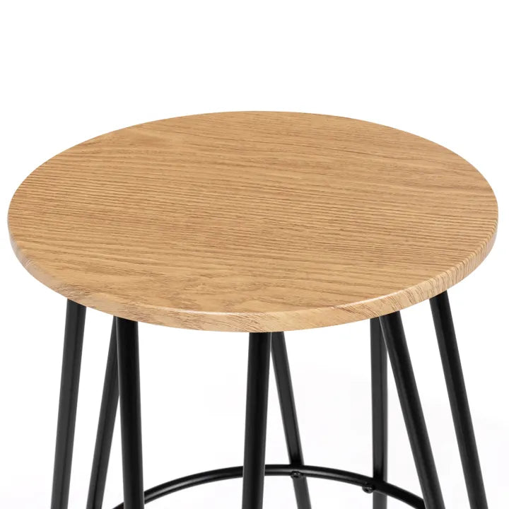 Lot de 2 Tabourets de Bar à Assise Ronde