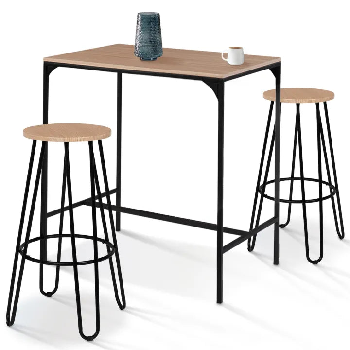Lot de 2 Tabourets de Bar à Assise Ronde